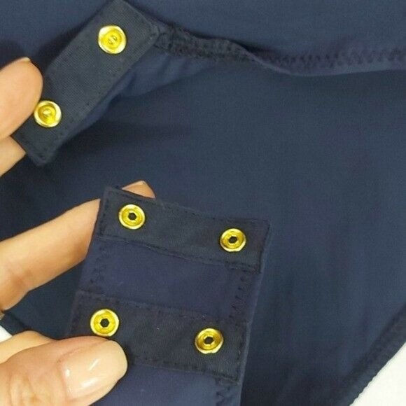 J. Crew Blue Velour Velvet Long Sleeve Scoop Neck Bodysuit Navy S (27) - Picture 7 of 8